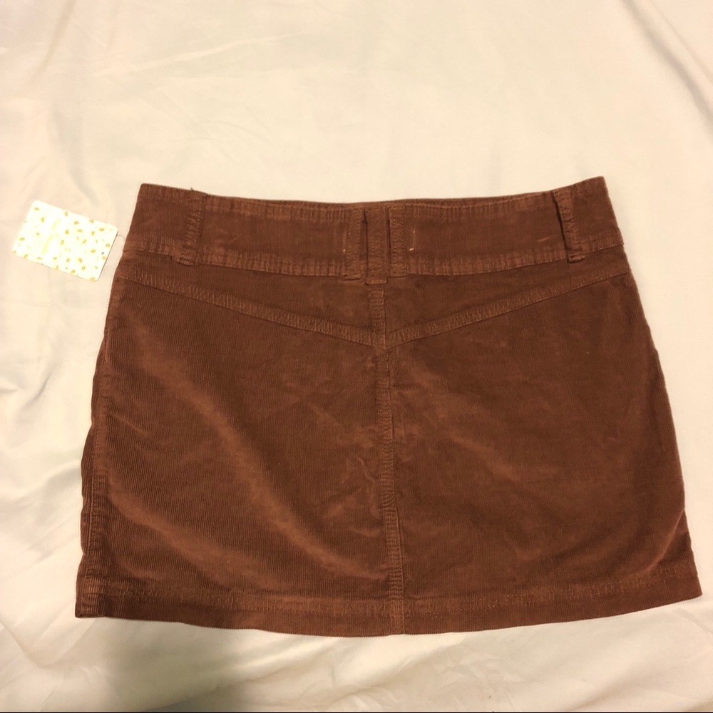 NWT! Free People corduroy Joanie cord brown mini skirt - Picture 9 of 9